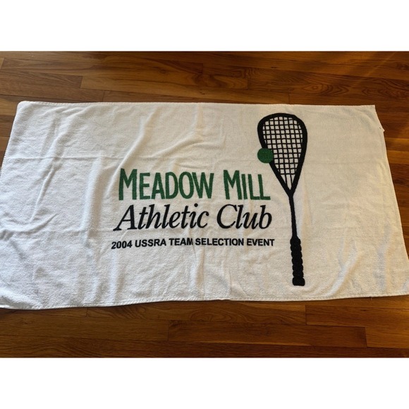 Other - Vintage Meadow Mill Athletic Club USSRA 2004 Towel Squash Racket Baltimore‎ MD